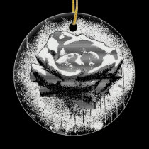 Black And White Rose Fine Art ornaments