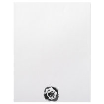 Black and white rose graphic custom letterhead