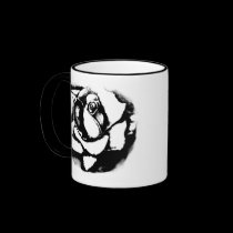 Black and White rose Mug