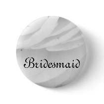 Black and White Rose wedding Pinback Button