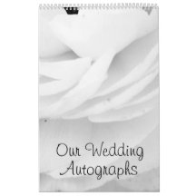 Black and White Rose wedding Calendars