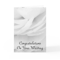 Black and White Rose wedding Card