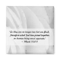 Black and White Rose wedding Magnets