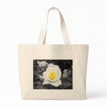 Black and White Rose with Yellow Focal bags by BowNRanch Black and White Rose with Yellow Focal bags