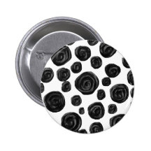 Black and White, Roses Pattern. Pins