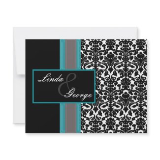 black and white rsvp cards invitation