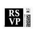 Black and white RSVP stamp