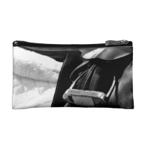 Black and White Saddle Makeup Bag