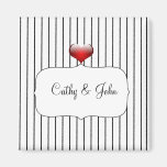 black and white Save the date magnet magnets