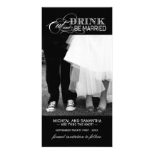 Black and White Save the Date Photo Card (4x8)