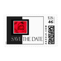 Black and white save the date postage