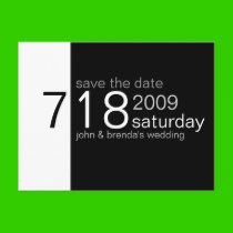 Black and White Save the Date Postcards
