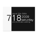 Black and White Save the Date postcards