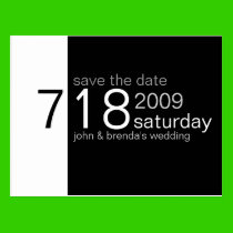 Black and White Save the Date Postcards
