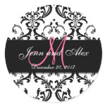Black and White Save the Date Stickers