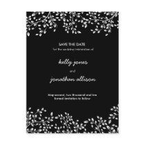 Black and White Save the Date Wedding Invitation Postcard