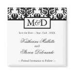Black and White Save the Date Wedding Magnet