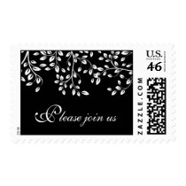 Black and White Save the Date Wedding Postage postage