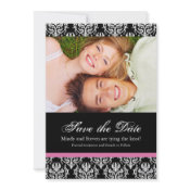 Black and White Save the Date Wedding Template invitation