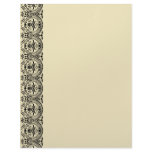 Black and White Scallops -Vert letterhead