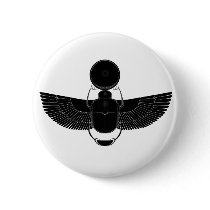 Black and White Scarab Pins