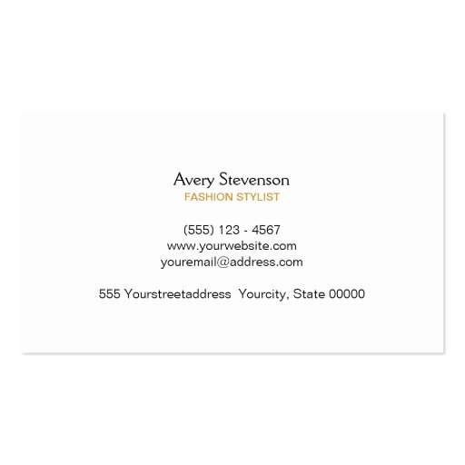 Black and White Scrolls Modern Fashion Boutique Business Card (back side)