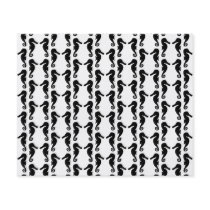 Black and White Seahorse Pattern. Flyer
