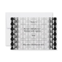 Black and White Seahorses Pattern. Custom Invites
