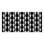 Black and White Seahorses Pattern. Picture Card