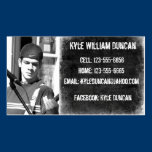 Black and white senior 411 card business cards