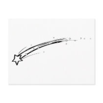 Black and White Shooting Star postcards by White_Wedding Black and White Shooting Star postcards