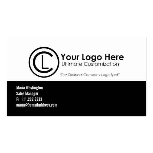 Black and White Simple Business Cards (front side)