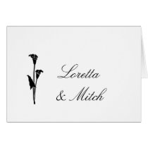 Black and white simple calla lily cards by perfectpostage Black and white simple calla lily cards