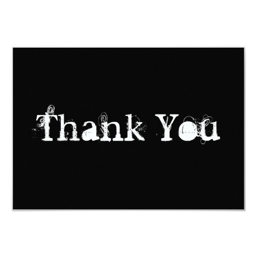 thank you card black and white