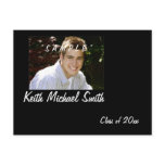 Black and White Simplistic Grad Photo Card Post Card