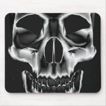 Black and White Skull Mousepad