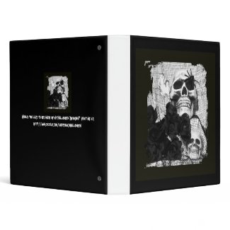 Black and White Skulls Avery Binder binder
