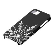 Black and White Snowflake iPhone 5 Case-Mate