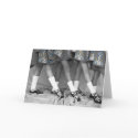 Black and White Soft Shoe Dancers Blank Card