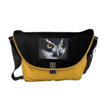 Black and White Specacled Owl Commuter Bag