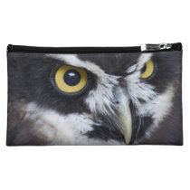 Black and White Specacled Owl Makeup Bag