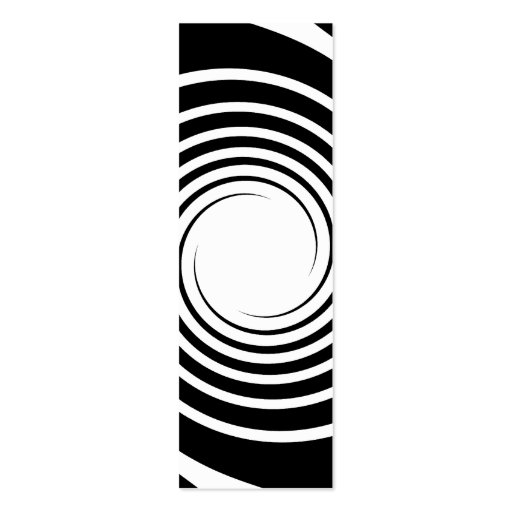 Black and White Spiral Design. Business Card Templates (front side)