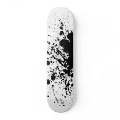 black and white splatter skate board by lildud3