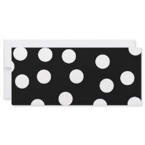 Black and White Spotty Design. Rack Card