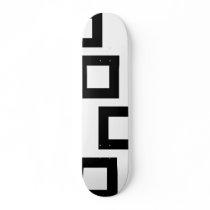 Black and White Square Design. Custom Skateboard