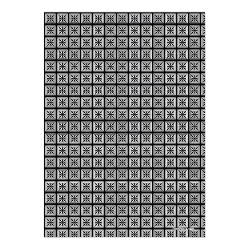 Black and White Squares Cross Invitation