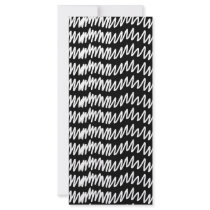 Black and white squiggle pattern. rack card