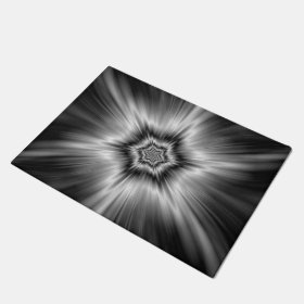 Black and White Star Burst Doormat