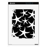 Black and White Starfish Pattern. iPad 2 Decal