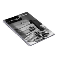 Black and White Still Life Makeup Photo Spiral Notebook